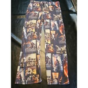 Star Wars Lucas Films Pajama Pants Size Large Aop Graphic Red Light Sabers